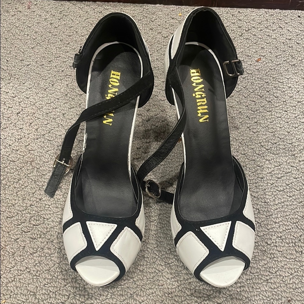 Black and White Women's Heels